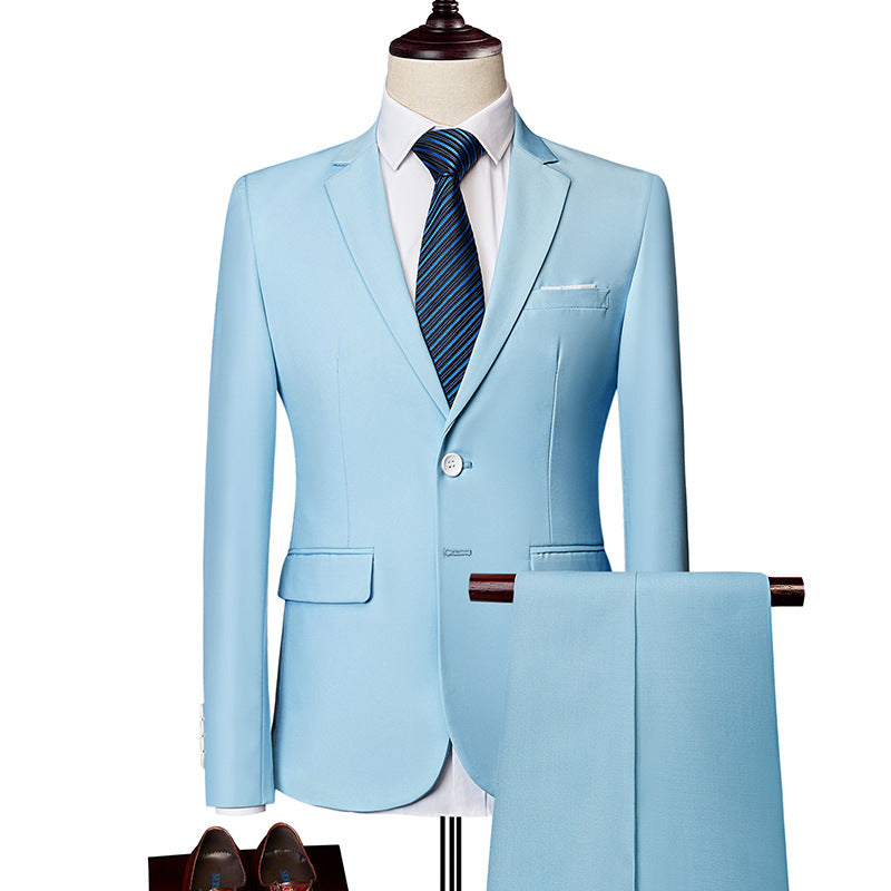New Men's Business Casual Suit Suit Two-piece Set