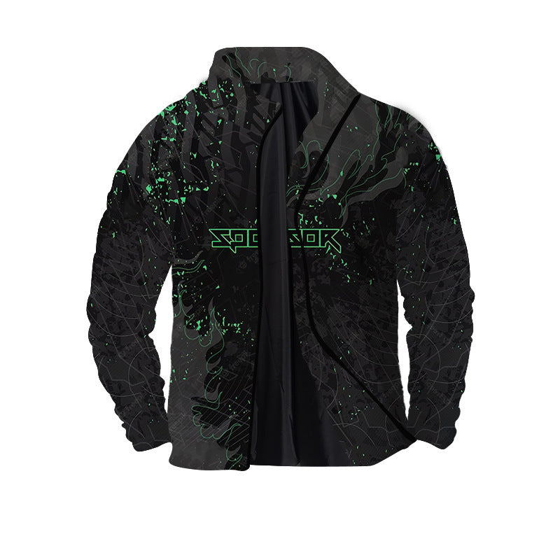 Men's Twill Digital Printing 3D Zipper Jacket